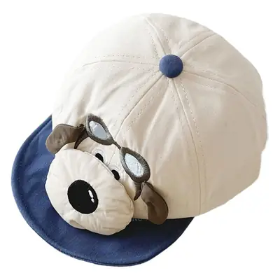 Baby Peaked Cap Puppy Hat with Blue Glasses Spring Fall 2024
