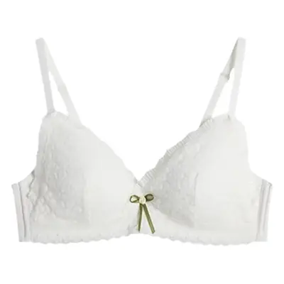 Black Lace Push Up Bra Small Chest Wireless Anti Sagging