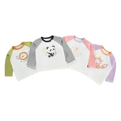 Girls Long Sleeve T-Shirt Panda Print Spring Base Layer