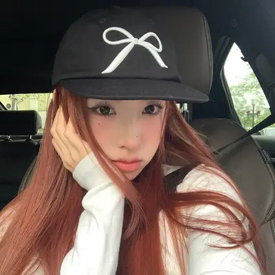 Women's Embroidered Bow Baseball Cap with Wide Brim Sun Hat