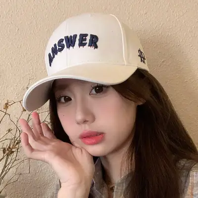 Men White 3D Letter Baseball Cap for Men