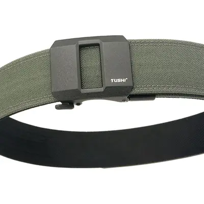 Double-layer hardened automatic buckle pistol belt nylon outdoor