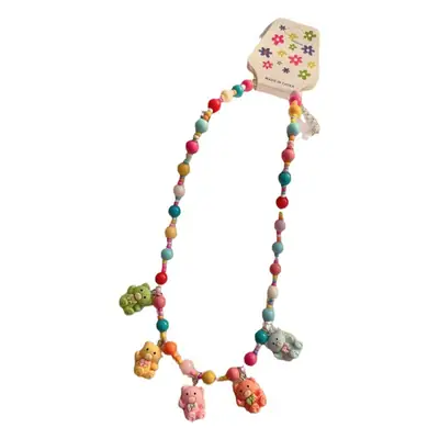 New Korean Style Colorful Beaded Star Bear Necklace for Girls