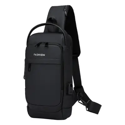 Men's Anti-Theft Crossbody Bag Black Waterproof