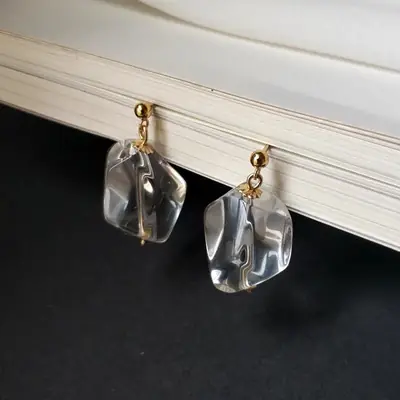 Elegant Crystal Earrings for Women Silver Needle French Vintage