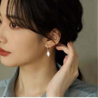 New Niche Pearl Ear Buckle for Women Elegant Earrings