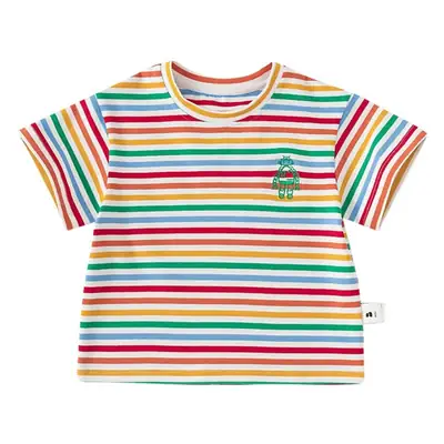 Kids Striped T-Shirt Boys Girls Summer New