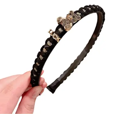 Pink Rabbit Headband for Girls Anti-Slip Hair Clip