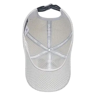 Men's White Mesh Beaded Baseball Cap with Adjustable Strap