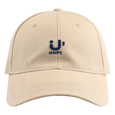 Women's Logo Embroidered PU Cap Beige