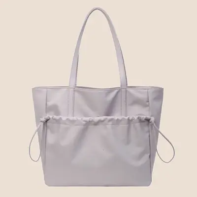 New Beige Drawstring Tote Bag for Women