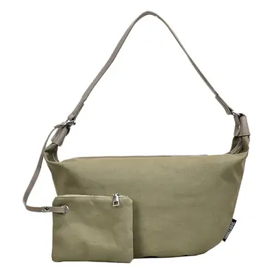 Women's Canvas Sports Bag Black Yellow Green Crossbody