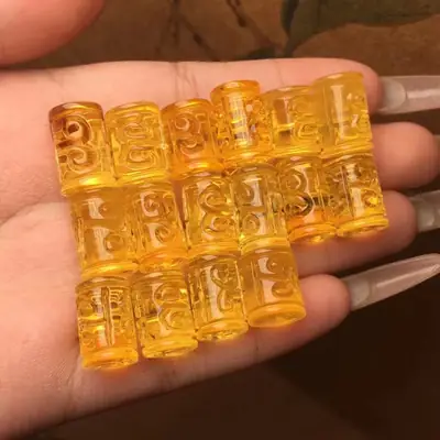Natural Beeswax Carving Beads Chicken Oil Yellow