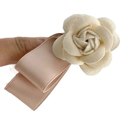 French Style Camellia Flower Hairpin Pink