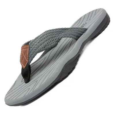 Men's Black Flip-Flops Summer Sandals Non-Slip Outdoor