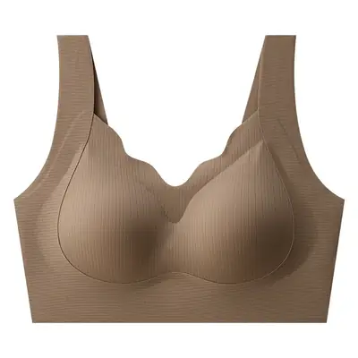 Black Seamless Push Up Bra Women's Wireless One-Piece