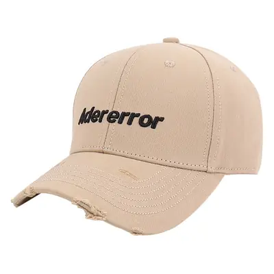 Women's White Letter Baseball Cap with 3D Embroidery