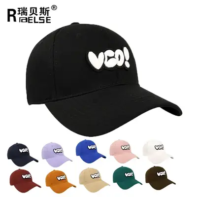 Black VCO Letter Embroidered Baseball Cap for Women