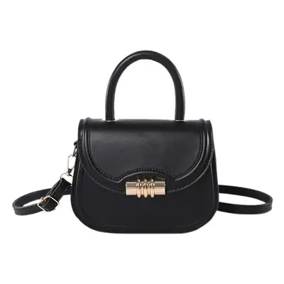 Brown Leather Shoulder Bag with Metal Clasp