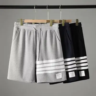 Casual Sports Pants Grey Striped for Youth Men