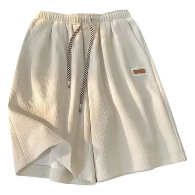 Casual Shorts Cream Loose Fit Youth Wear