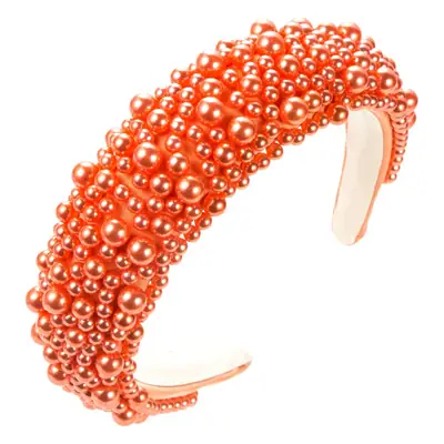 Purple Pearl Headband for Women Light Luxury Autumn Winter