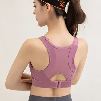Women's Pink Breathable Sports Bra Vest Bra
