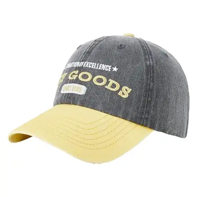 Street Retro Washed Peaked Cap 2025 with Letter Embroidery