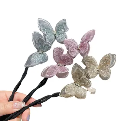 Lazy Butterfly Hair Curler with Blue Butterfly Design