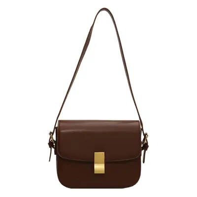 Brown Leather Messenger Bag for Women Autumn Winter