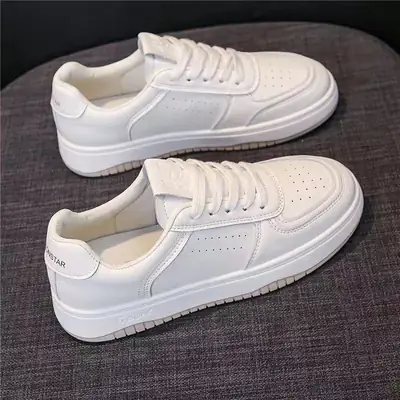 White Student Platform Casual Shoes 2024