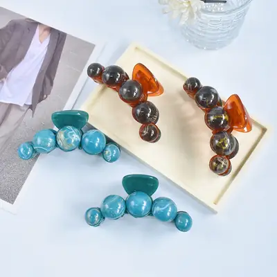 High-End Retro Shark Clip Large Pearl Hair Clip Women