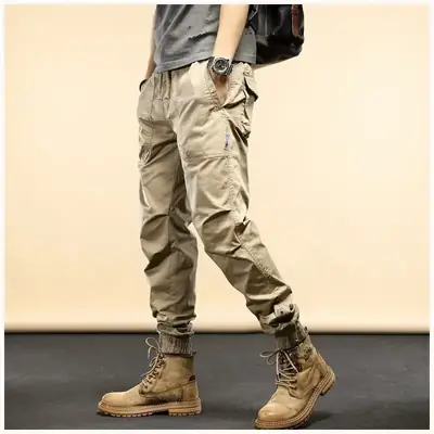 Men Black High-End Jogger Pants 2024 Loose Fit