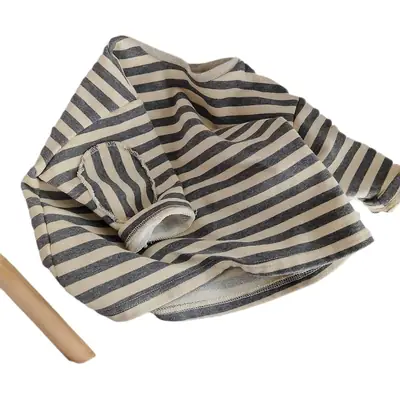 South Korea Baby Striped T-Shirt Boys Girls 2025 Spring