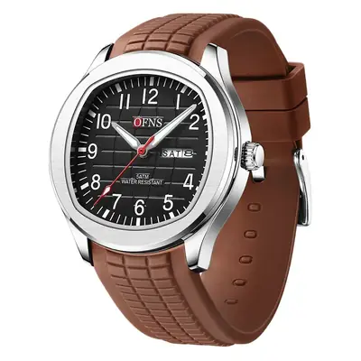 Men's Green Dial Quartz Watch with Chain Strap