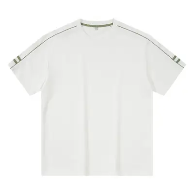 Dengjue Men Green Patchwork Short Sleeve T-Shirt 2026