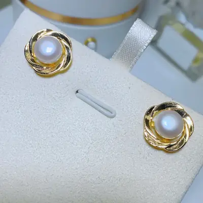 S925 Silver Pearl Earrings 2024 New French Retro