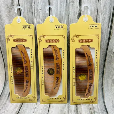 Peach Wood Hair Comb for Adults - Premium Quality