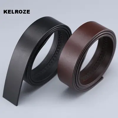 Men's Pure Cowhide Belt Black 3.5" Automatic Buckle
