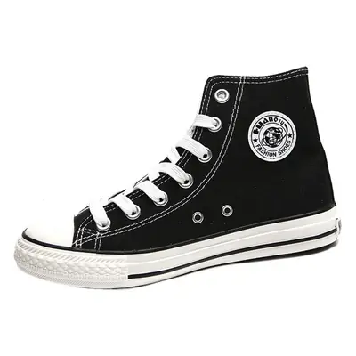 Women Canvas High Top Shoes Black White Spring 2024