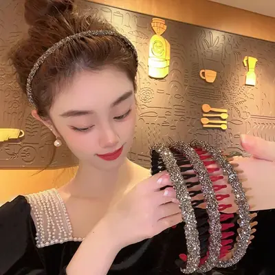 Velvet Rhinestone Hair Band for Women