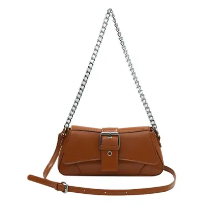 Women's White Chain Crossbody Bag with Chain Strap