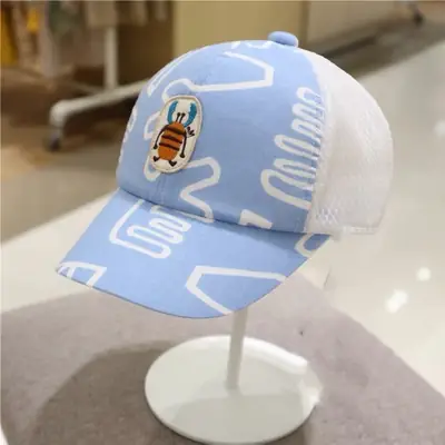 Blue Mesh Peaked Cap Sun Hat for Boys Summer