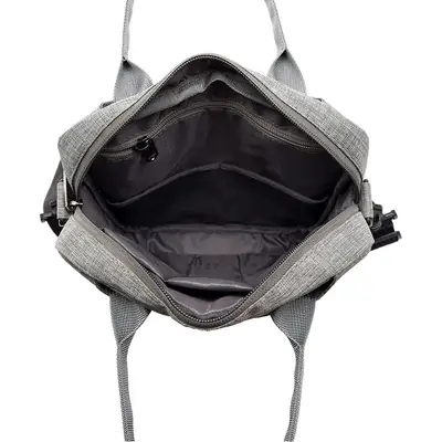 Men's Grey Business Shoulder Crossbody Bag 13"