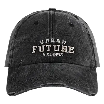 Women Retro Washed Peak Cap UV Protection Black
