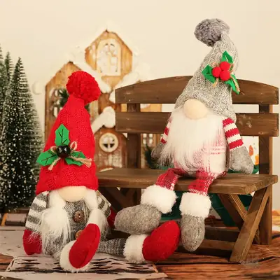 Nordic Knitted Rudolph Christmas Doll Ornament