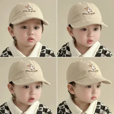 Yipan Korean Baby Hats 2025 Cartoon Super Cute Boy Girl