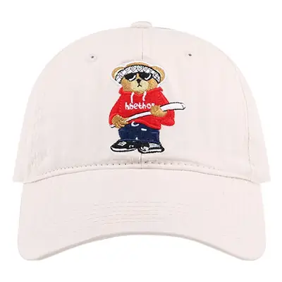 White Cartoon Baseball Cap for Women Spring Summer