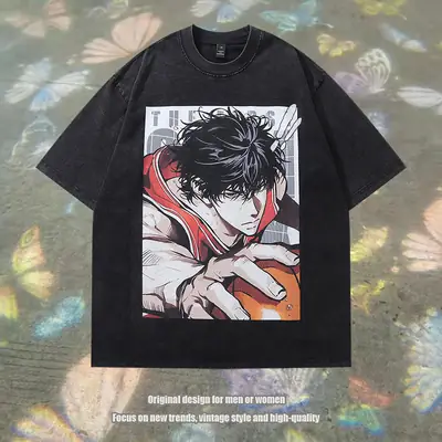 Black Hip Hop Graphic T-Shirt for Men Women