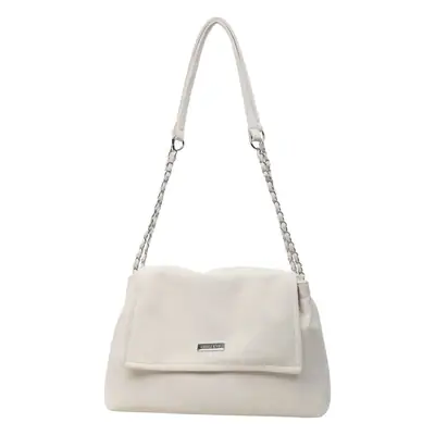 Women's Textured Chain Shoulder Bag Brown 2024
